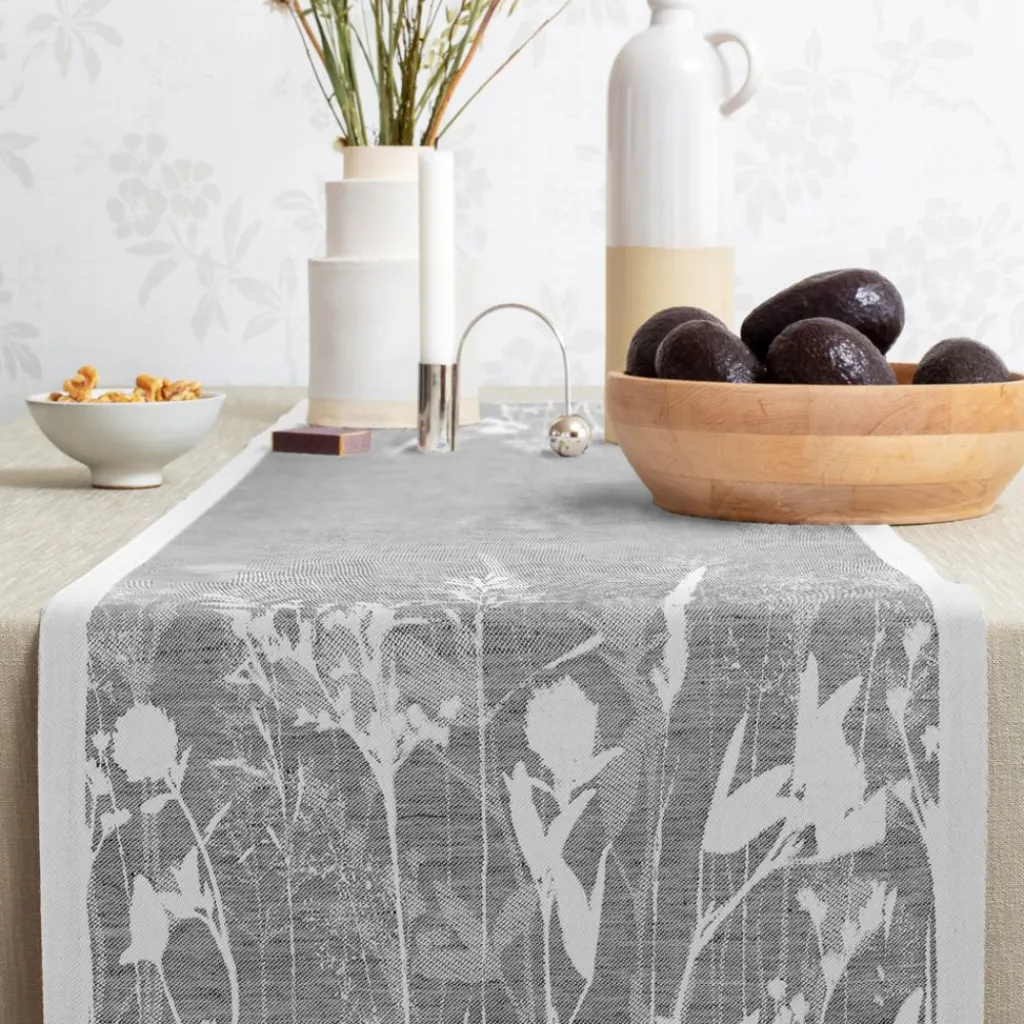 Bordslöpare|Ekelund Löpare<Ekelund Airy grå löpare 35X120 - s Linneväveri