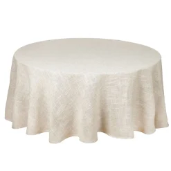 Bordsduk<Fondaco Alan sand rund bordsduk Ø200cm