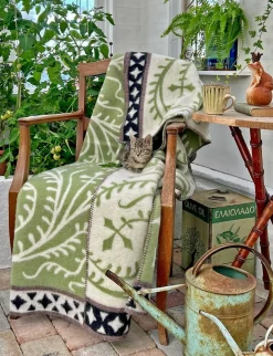 Ullfiltar<Kerstin Landström Design Albertus grön ullfilt 130x180cm -
