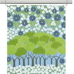 Panelgardiner<Arvidssons textil Allé blå panelgardin