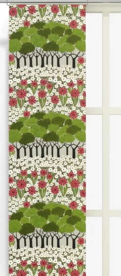 Panelgardiner<Arvidssons textil Allé grön panelgardiner