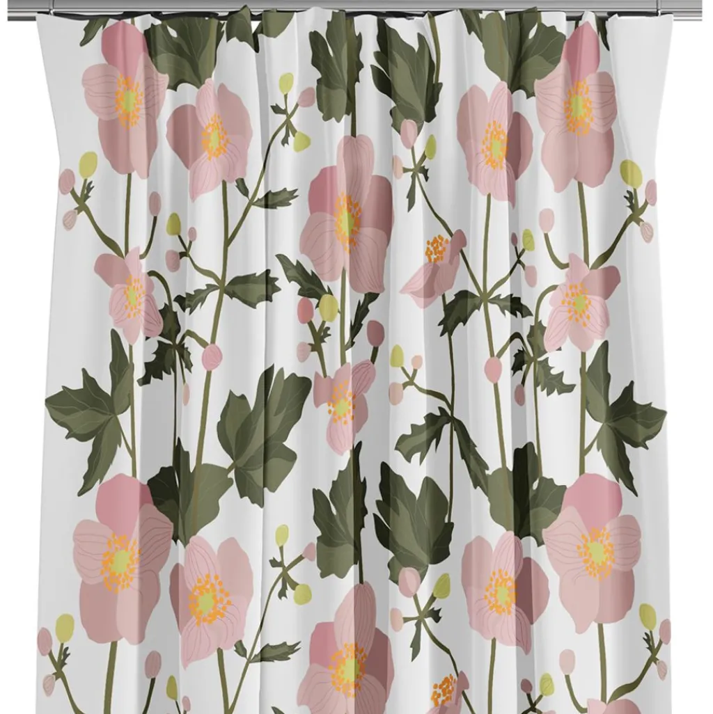 Gardiner Mönstrade<Arvidssons textil Anemon rosa gardiner