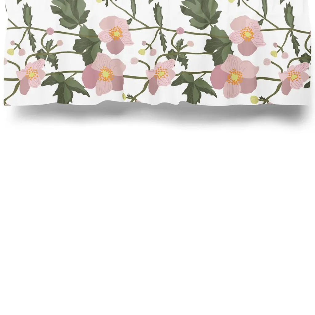 Gardinkappor Mönstrade<Arvidssons textil Anemon rosa gardinkappa metervara