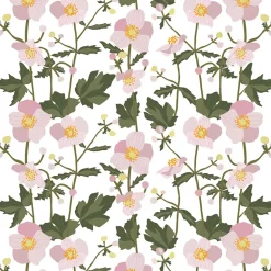 Gardintyger Mönstrade|Arvidssons Textil<Arvidssons textil Anemon rosa tyg