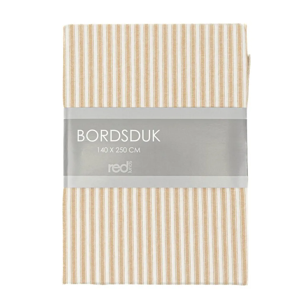 Bordsduk<Redlunds Anna Bordsduk Havre – Randig bomullsduk 140x250 cm