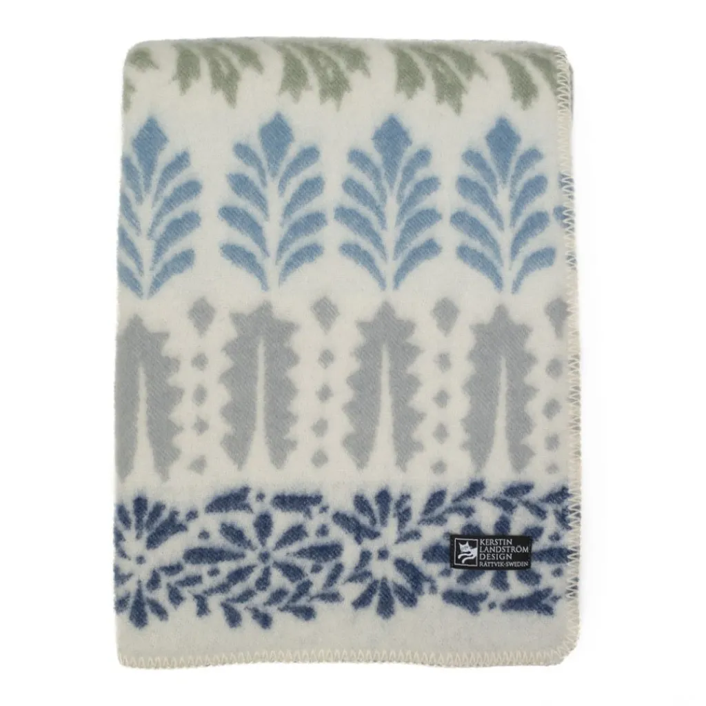 Ullfiltar<Kerstin Landström Design Arvet blå-grön ullfilt 130x180cm -