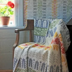 Ullfiltar<Kerstin Landström Design Arvet ockra-röd ullfilt 130x180cm -