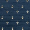 Mönstrade Möbeltyger<Nordisk Textil AUŠRA Ankare – Möbeltyg med Klassiskt Ankarmönster