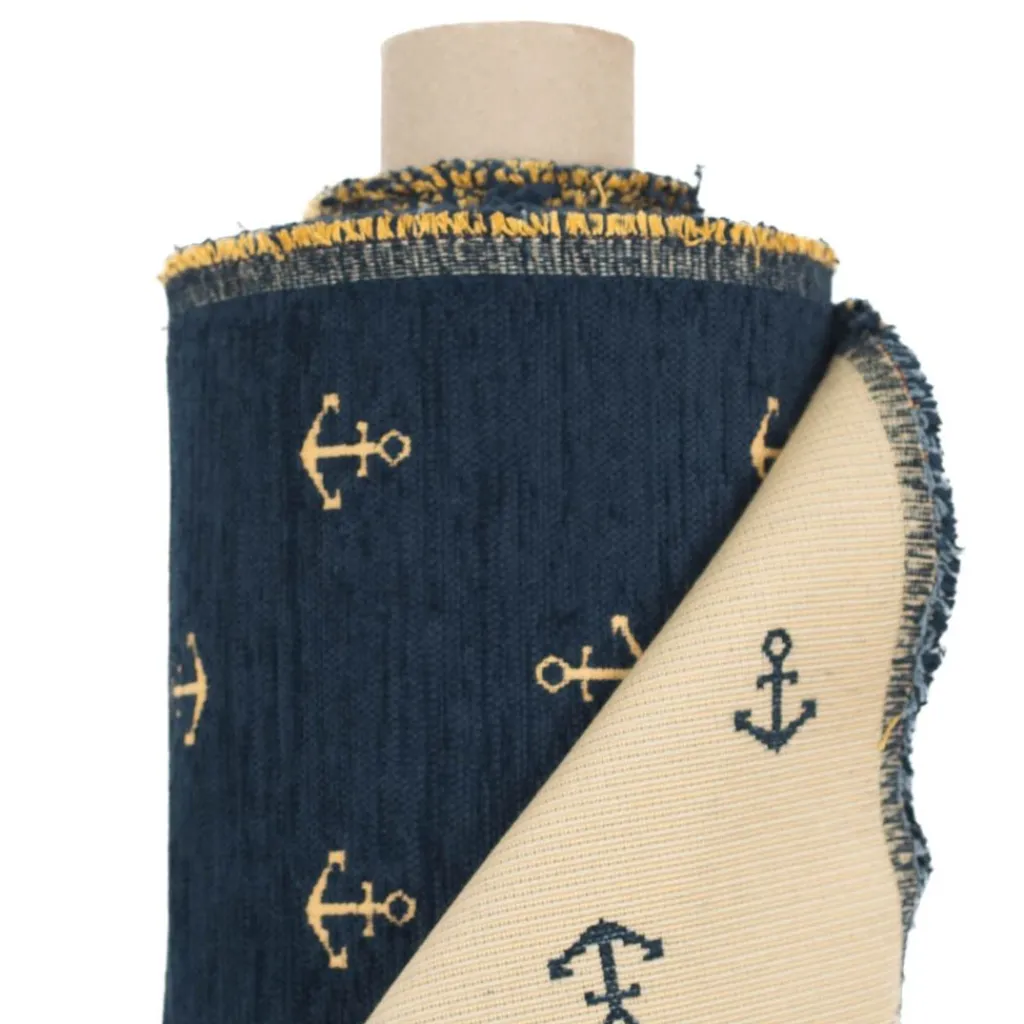 Mönstrade Möbeltyger<Nordisk Textil AUŠRA Ankare – Möbeltyg med Klassiskt Ankarmönster