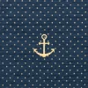 Mönstrade Möbeltyger<Nordisk Textil AUŠRA Marin – Möbeltyg med ankare och klassisk känsla