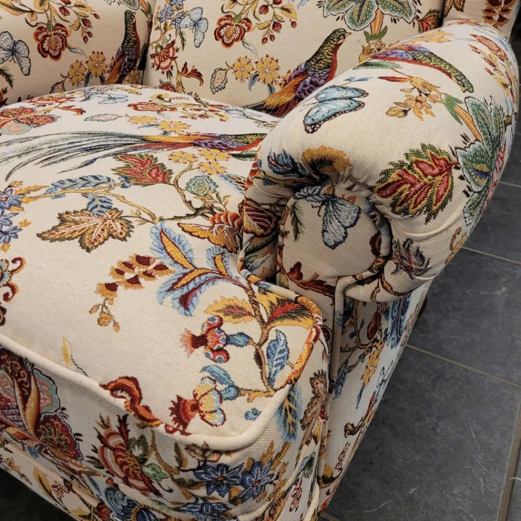 Blommiga Möbeltyger|Mönstrade Möbeltyger<Nordisk Textil Bailey creme gobeläng