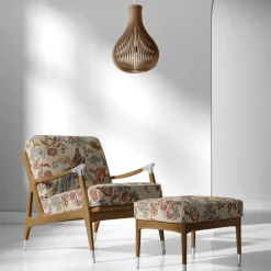 Blommiga Möbeltyger|Mönstrade Möbeltyger<Nordisk Textil Bailey creme gobeläng