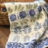 Babyfiltar<Kerstin Landström Design Barnfilt Arvet blå-grön i lammull -