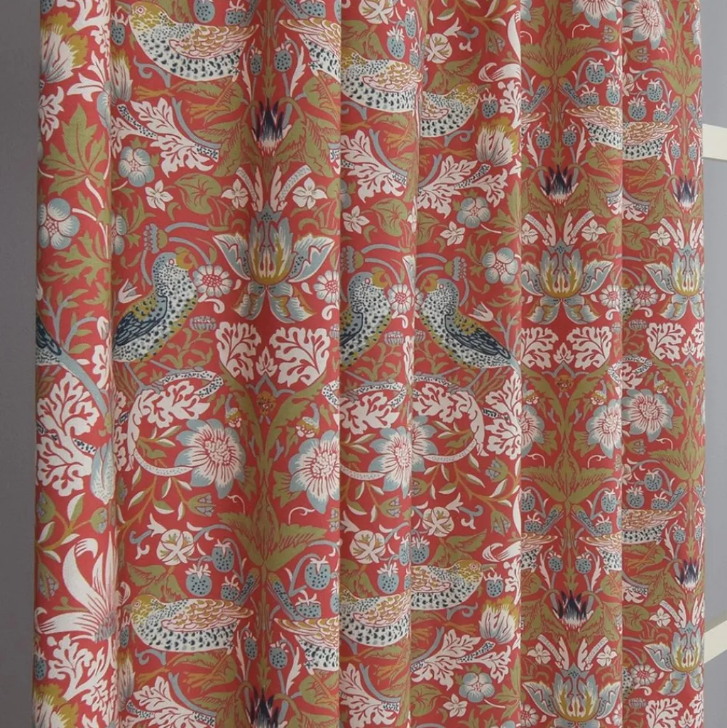 Gardiner Mönstrade<Nordisk Textil Beautiful birds röd gardiner