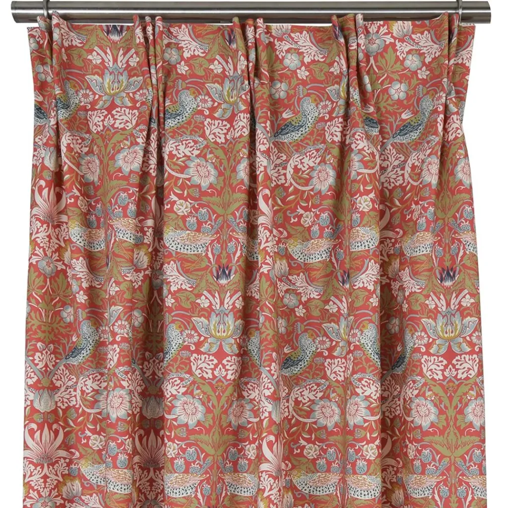 Gardiner Mönstrade<Nordisk Textil Beautiful birds röd gardiner
