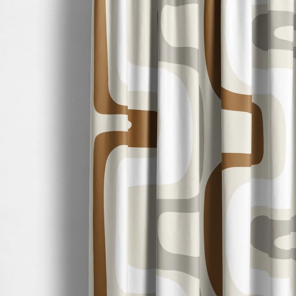 Gardintyger Mönstrade|Arvidssons Textil<Arvidssons textil Bågar beige tyg
