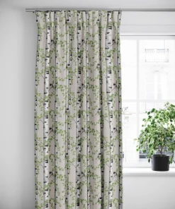 Gardintyger Mönstrade|Arvidssons Textil<Arvidssons textil Björkdungen beige tyg