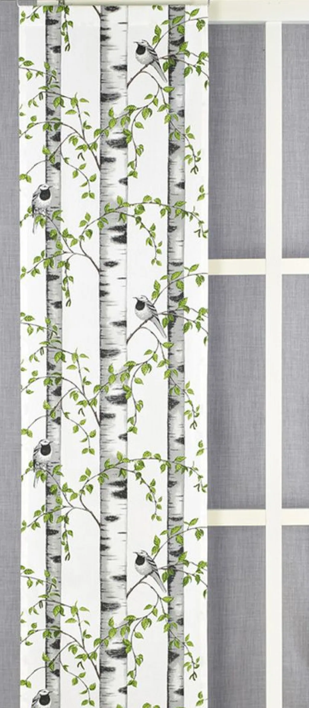 Panelgardiner<Arvidssons textil Björkdungen vit panelgardiner