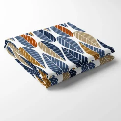 Bordsduk<Arvidssons textil Blader blå bordsduk