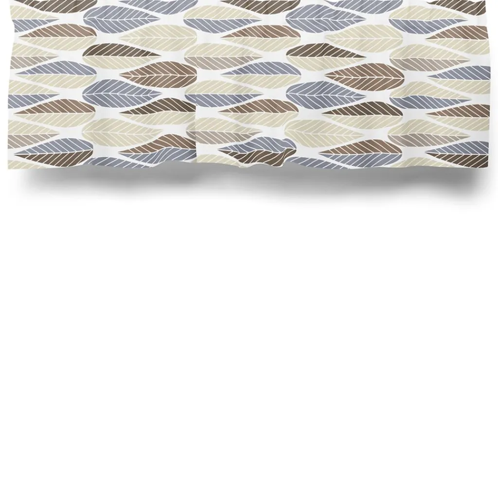 Gardinkappor Mönstrade<Arvidssons textil Blader brun-beige gardinkappa metervara
