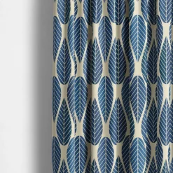 Gardintyger Mönstrade|Arvidssons Textil<Arvidssons textil Blader culla blå tyg