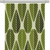 Panelgardiner<Arvidssons textil Blader culla grön panelgardiner