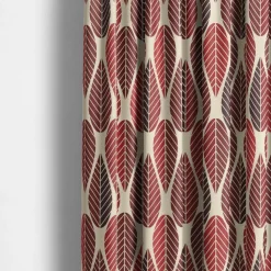 Gardintyger Mönstrade|Arvidssons Textil<Arvidssons textil Blader culla röd tyg