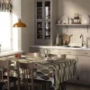 Bordsduk<Arvidssons textil Blader grön-beige bordsduk