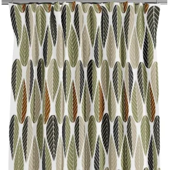 Gardiner Mönstrade<Arvidssons textil Blader grön-beige gardiner