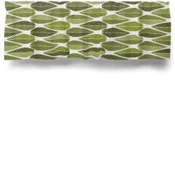 Gardinkappor Mönstrade<Arvidssons textil Blader grön gardinkappa metervara