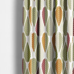 Gardintyger Mönstrade|Arvidssons Textil<Arvidssons textil Blader grön-rost tyg
