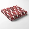 Juldukar|Bordsduk<Arvidssons textil Blader röd bordsduk