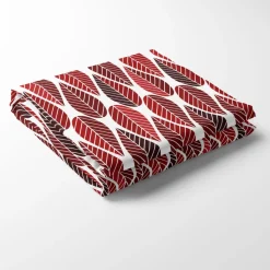 Juldukar|Bordsduk<Arvidssons textil Blader röd bordsduk