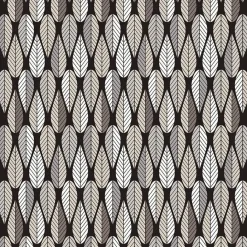 Gardintyger Mönstrade|Arvidssons Textil<Arvidssons textil Blader svart tyg