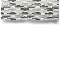 Gardinkappor Mönstrade<Arvidssons textil Blader vit-grå gardinkappa metervara