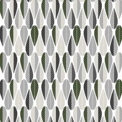 Gardintyger Mönstrade|Arvidssons Textil<Arvidssons textil Blader vit-grå tyg