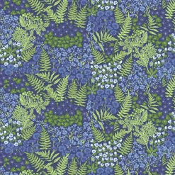 Bordsduk<Arvidssons textil Blå blom blå bordsduk
