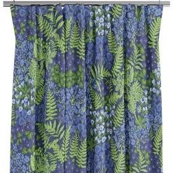 Gardiner Mönstrade<Arvidssons textil Blå blom blå gardiner
