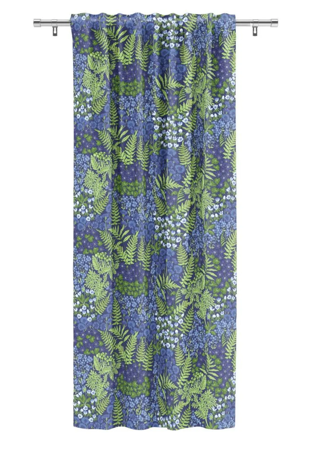 Gardiner Mönstrade<Arvidssons textil Blå blom blå gardiner