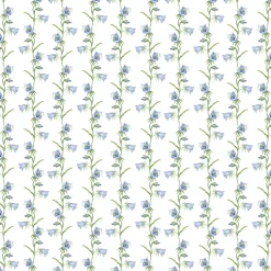 Gardintyger Mönstrade|Arvidssons Textil<Arvidssons textil Blåklocka vit tyg