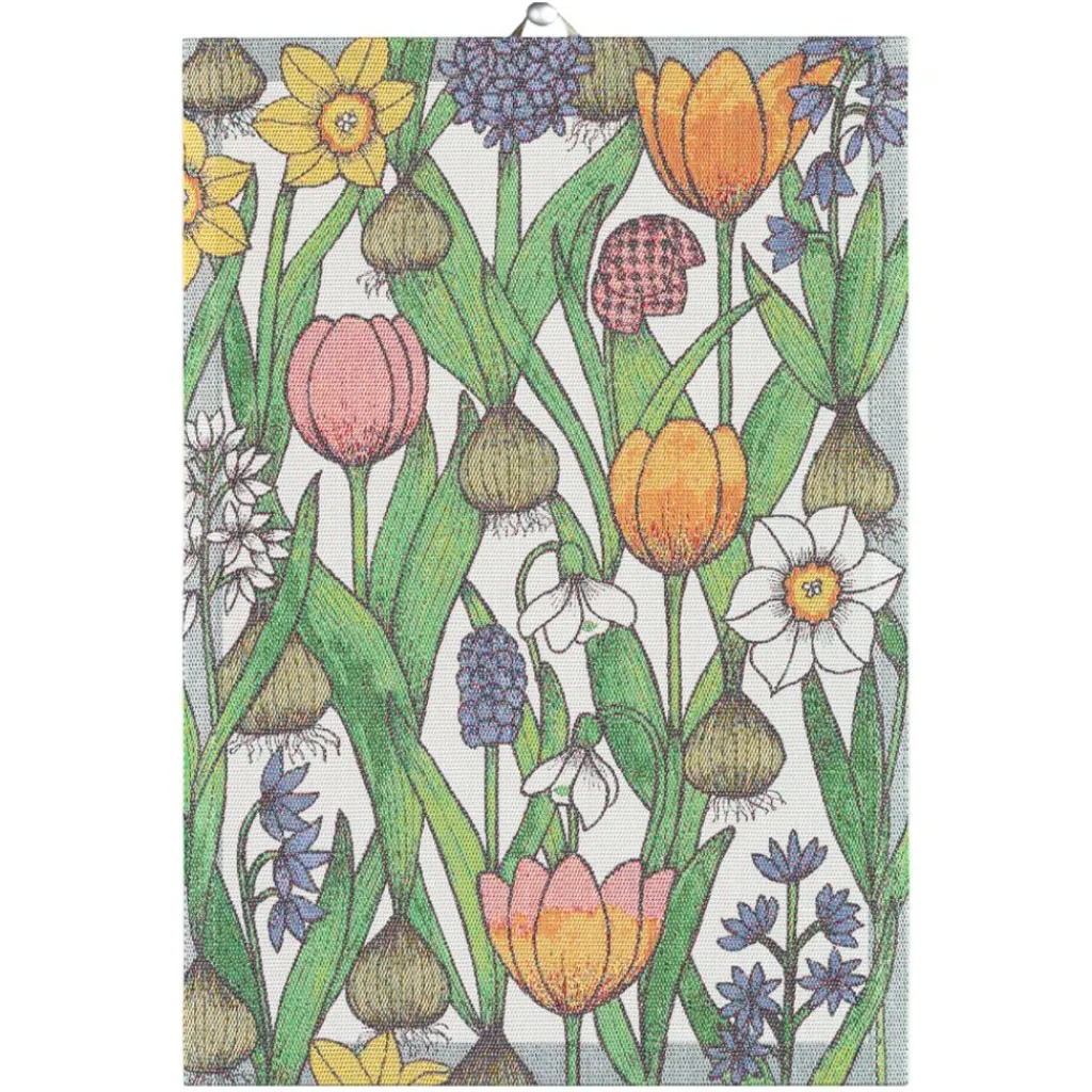 Kökshandduk<Ekelund Blomsterlök kökshandduk 35X50 - s Linneväveri