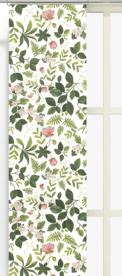 Panelgardiner<Arvidssons textil Blomsterlund grön - panelgardiner