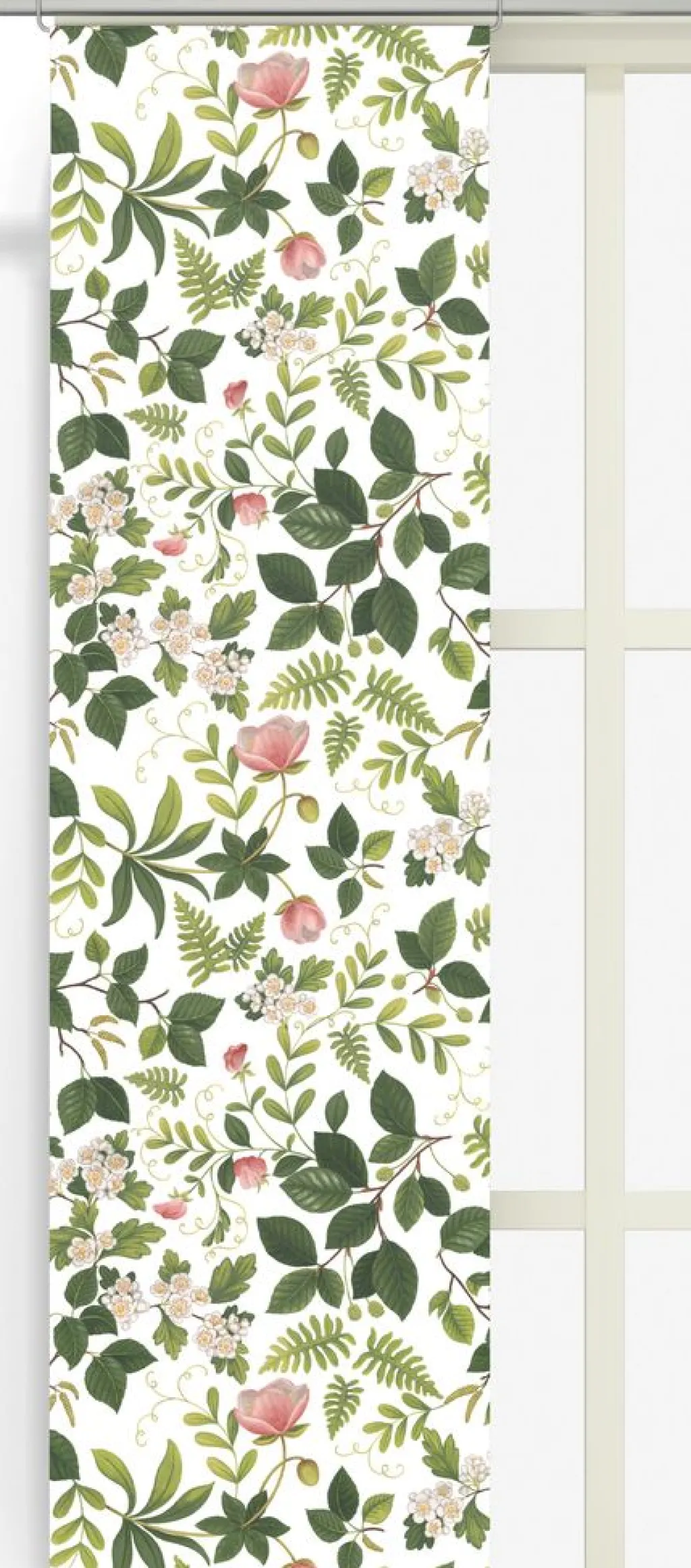 Panelgardiner<Arvidssons textil Blomsterlund grön - panelgardiner