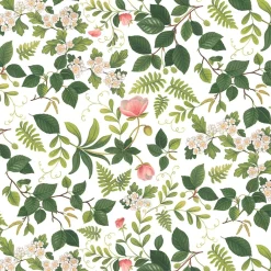 Gardintyger Mönstrade|Arvidssons Textil<Arvidssons textil Blomsterlund grön - tyg