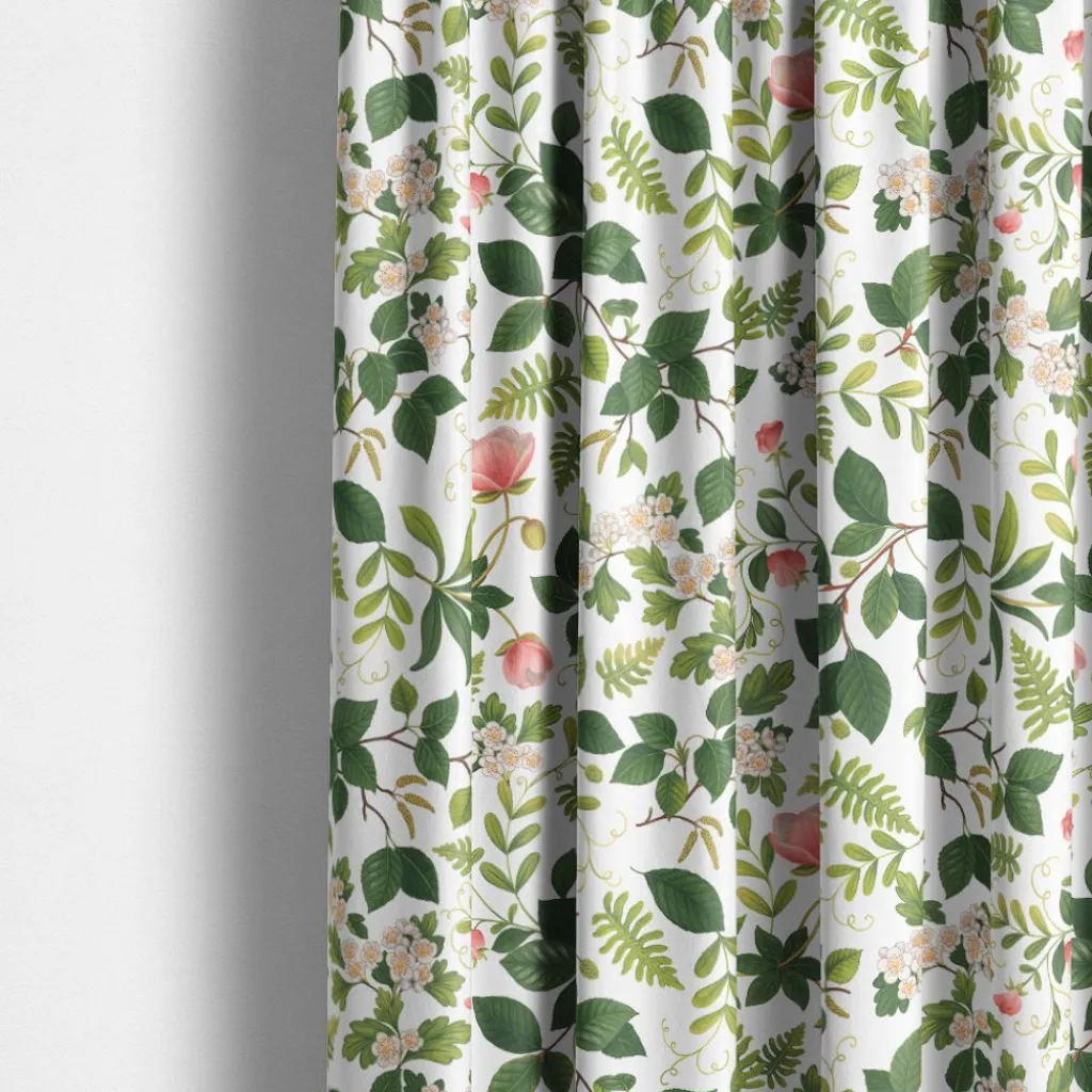 Gardintyger Mönstrade|Arvidssons Textil<Arvidssons textil Blomsterlund grön - tyg