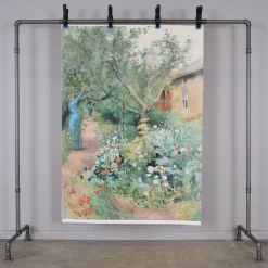 Tygtavla<Svanefors Blomsterträdgård 95x130 Tygtavla - Carl Larsson