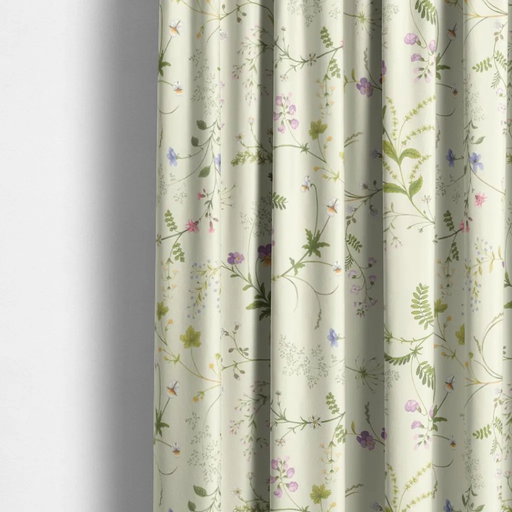 Gardintyger Mönstrade|Arvidssons Textil<Arvidssons textil Blomsteryra gul blommigt tyg