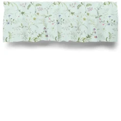 Gardinkappor Mönstrade<Arvidssons textil Blomsteryra ljusblå gardinkappa metervara