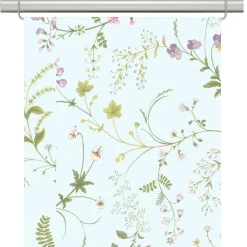 Panelgardiner<Arvidssons textil Blomsteryra ljusblå panelgardiner