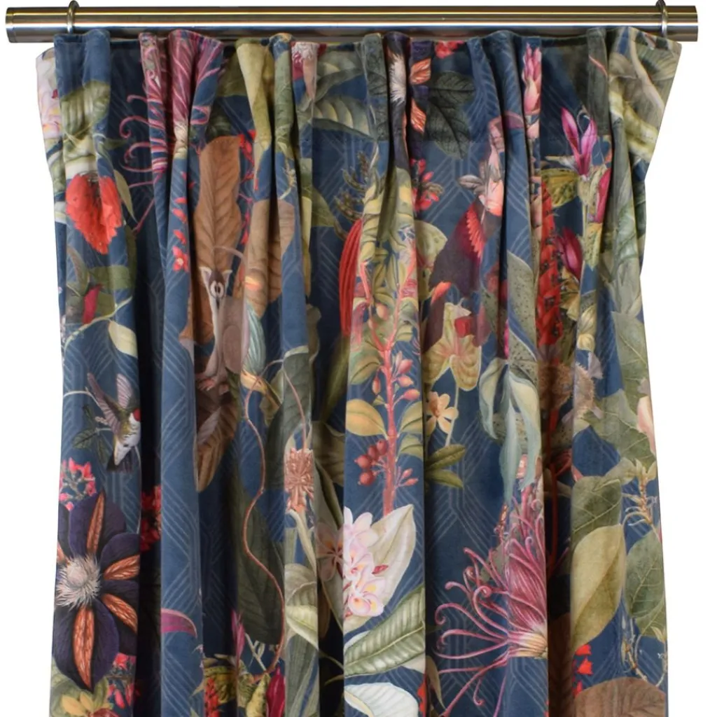 Gardiner Mönstrade|Sammetstyger< Botanic chic sammetsgardiner
